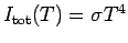 $I_{\rm tot}(T)= \sigma T^4$