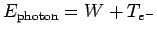 $E_{\rm photon} = W + _{e^-}$